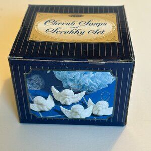 NEW Vintage Angel Cherub Soap Decorative Victorian Christmas with Scrubby